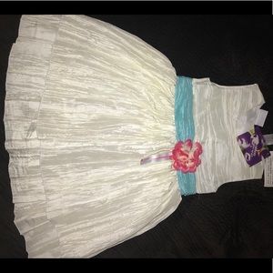 Blueberi boulevard crinkle dress w/ sash (size 4)